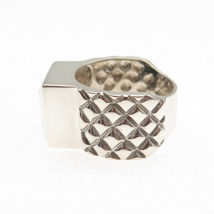 Chateau D’Argent 925 Sterling Silver Vintage Real Black Spinel Ring Size 9