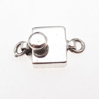 925 Sterling Silver Vintage Mexico Bracelet / Necklace Box Clasp