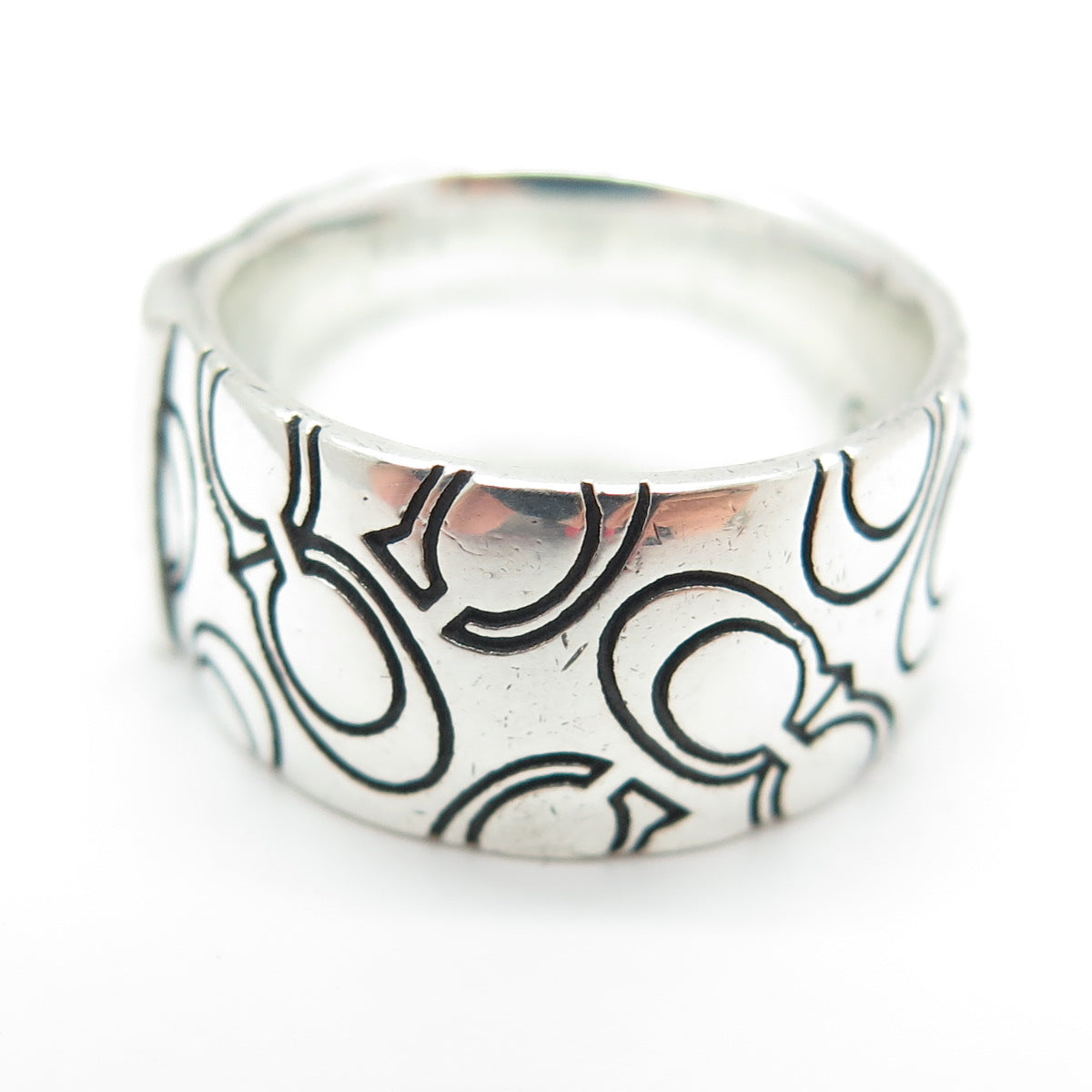 COACH 925 Sterling Silver Modernist Ring Size 6.5