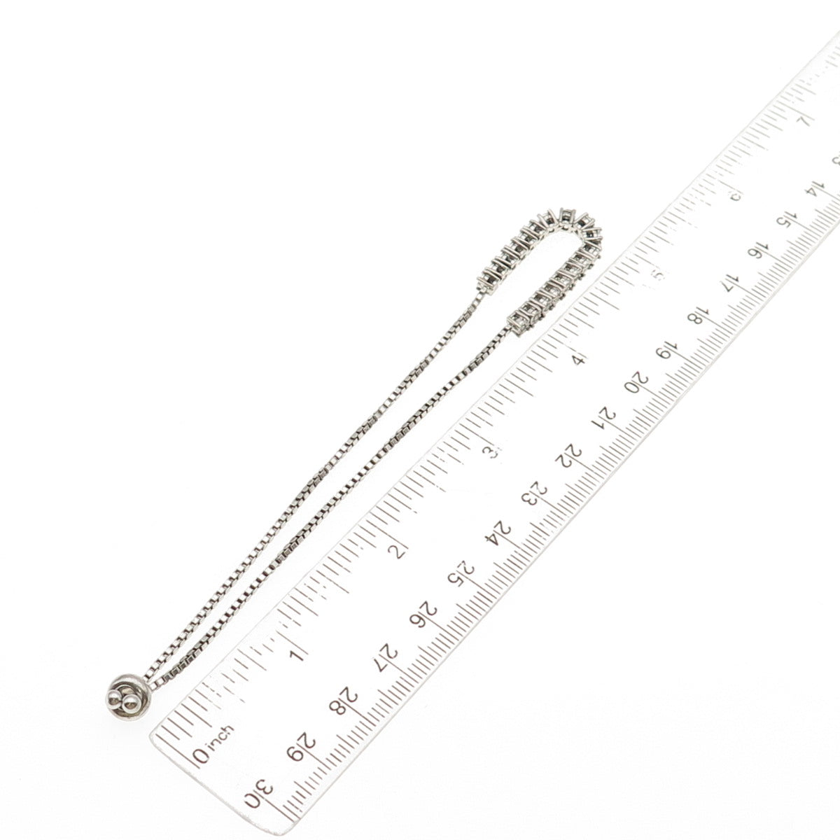 Chuck Clemency 925 Sterling Silver Real Diamond Adjustable Bolo Bracelet 6-8.25"