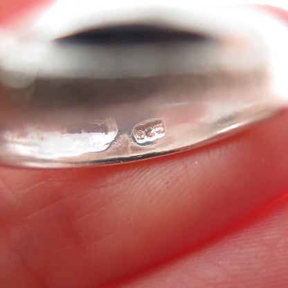 925 Sterling Silver Vintage Modernist Textured Twisted Ring Size 6