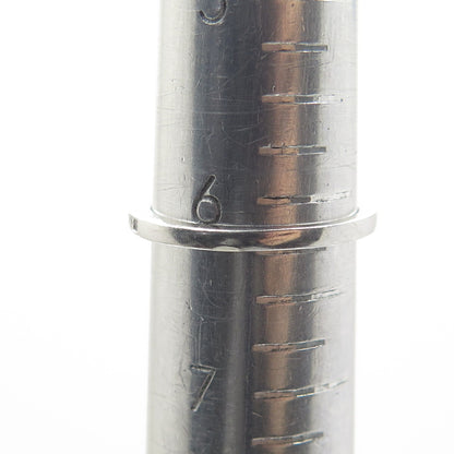 COLIBRI 925 Sterling Silver Round-Cut C Z Half Eternity Band Ring Size 6.25