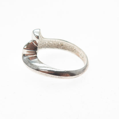 CLYDE DUNEIER CID 925 Sterling Silver Vintage Modernist Ring Size 5.25