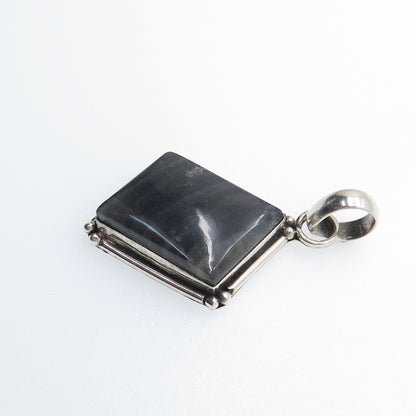 925 Sterling Silver Vintage Real Kyanite Modernist Charm Pendant