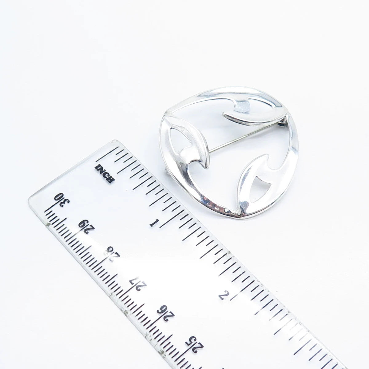 925 Sterling Silver Vintage Denmark Modernist Pin Brooch