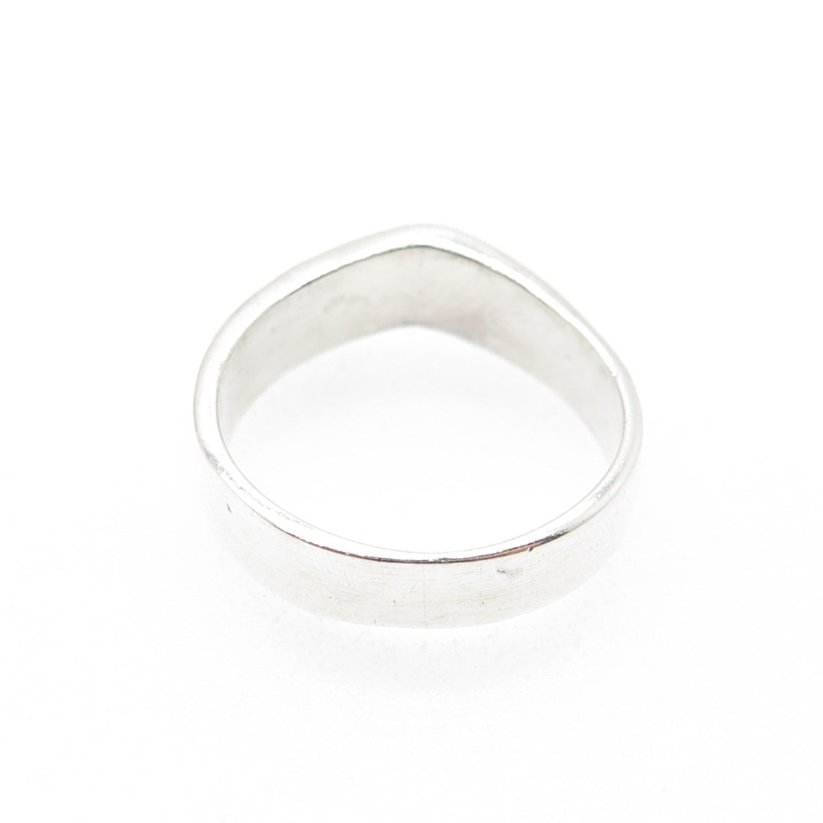 925 Sterling Silver Vintage Real Turquoise & Mother-of-Pearl Ring Size 9