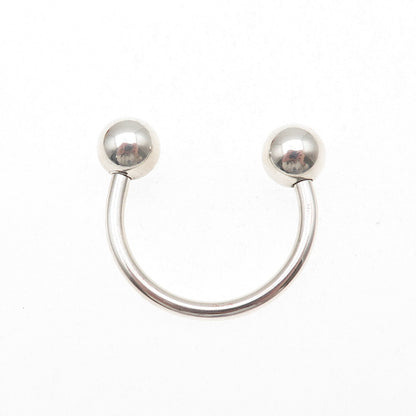 925 Sterling Silver Vintage Screw Ball Key Ring