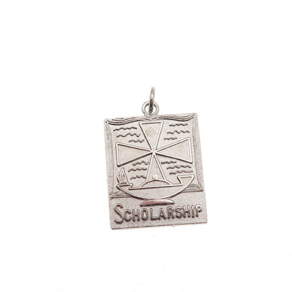 Antaya 925 Sterling Silver Vintage Scholarship Mini Charm Pendant