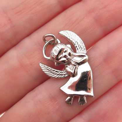 925 Sterling Silver Vintage Baby Angel Charm Pendant