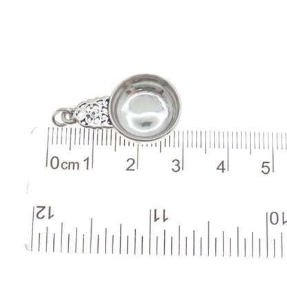 CINI 925 Sterling Silver Antique Art Deco Porringer Charm Pendant
