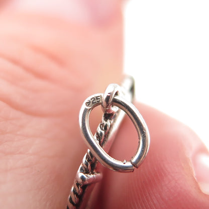 925 Sterling Silver Vintage Leeward Dolphin Oxidized Mini Charm Pendant