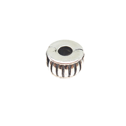 CHAMILIA 925 Sterling Silver Ribbed Clip Lock Charm