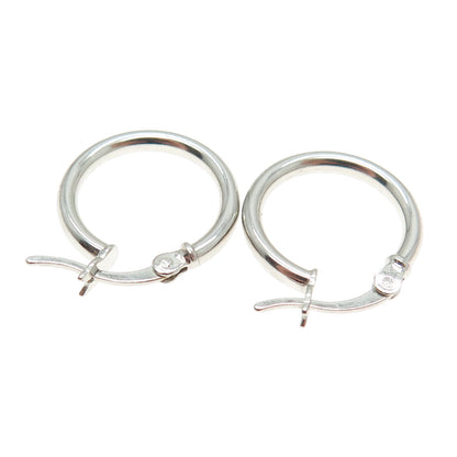 925 Sterling Silver Classic Hinged Hoop Earrings