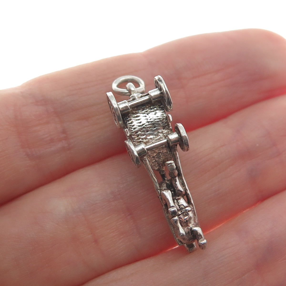 PAYTON PEPPER & SONS Sterling Vintage 1956 Birmingham Horse Carriage 3D Pendant