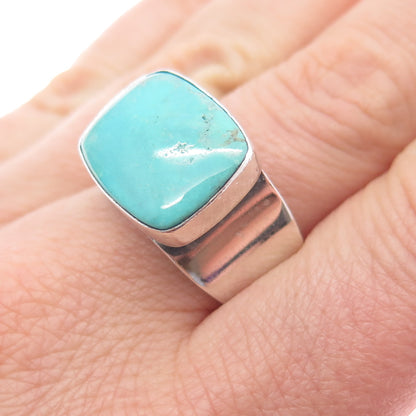 Jay King Desert Rose 925 Sterling Silver Vintage Real Turquoise Ring Size 10.25