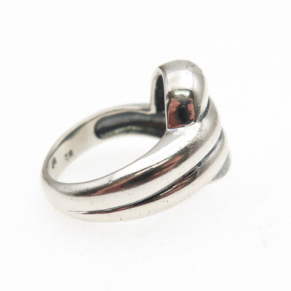 Chapal Zenray 925 Sterling Silver Vintage Modernist Oxidized Ring Size 5.75