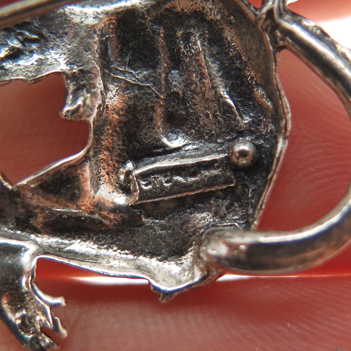 JEWELART Sterling Silver Vintage Monkey Cartoon Character Oxidized Pin Brooch