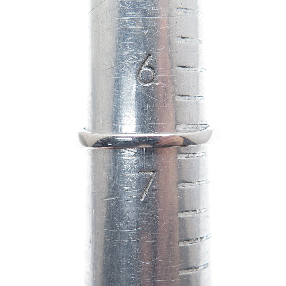 925 Sterling Silver Princess & Round-Cut C Z Engagement Ring Size 6.75