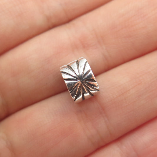 PANDORA 925 Sterling Silver Sunburst Clip Lock Charm