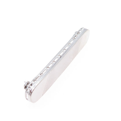 WELLS 925 Sterling Silver Antique Art Deco Bar Pin Brooch