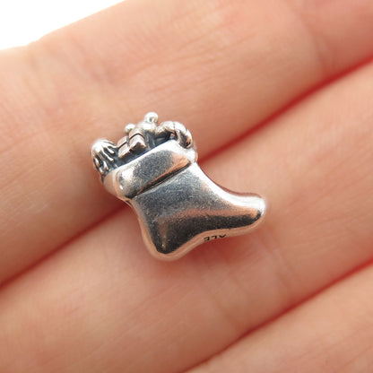 PANDORA 925 Sterling Silver Santa's Stocking Slide Bead Charm
