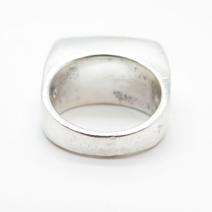 925 Sterling Silver Vintage Mexico C Z Bar Ring Size 4.75