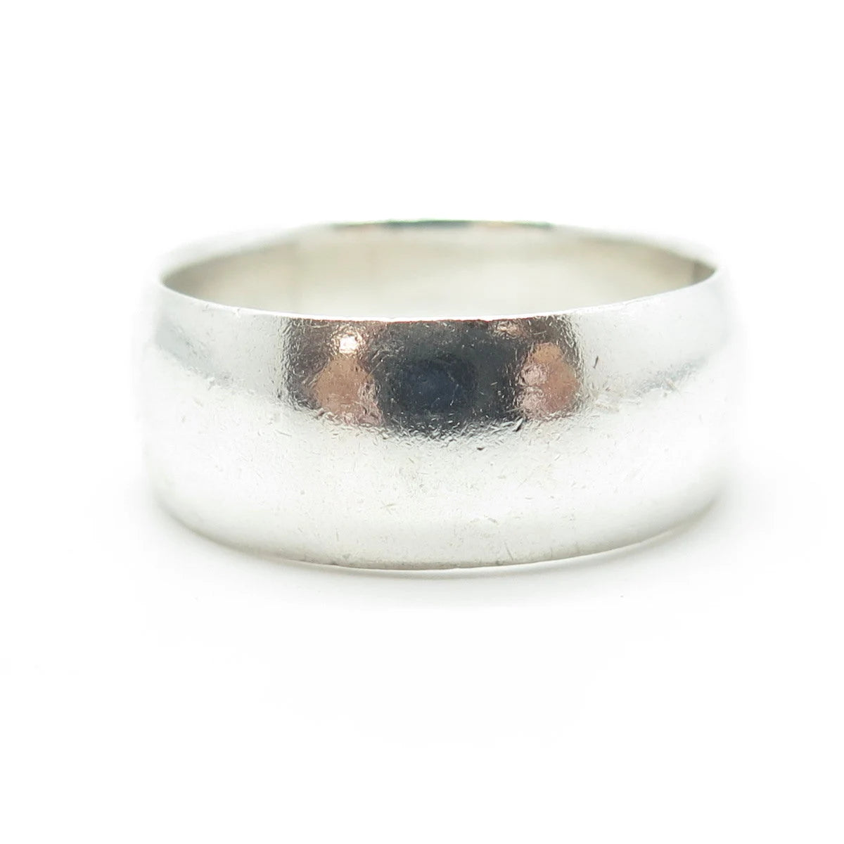925 Sterling Silver Vintage Classic Wedding Wide Band Ring Size 14.25