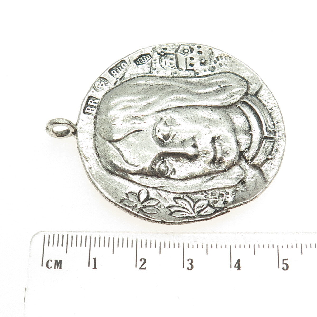 BRANDIMARTE 800 Silver Vintage Italy "Chi vuol esser lieto sia" Pendant