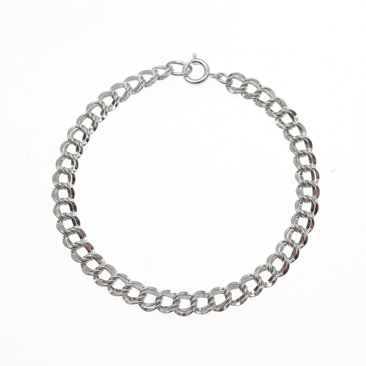 925 Sterling Silver Vintage Bismark Link Bracelet 7"