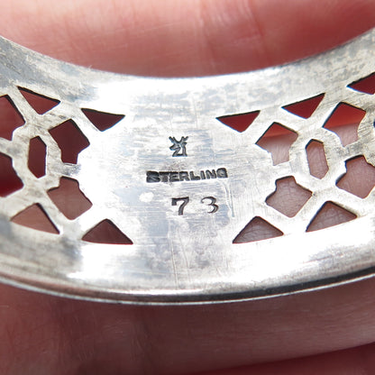 WALLACE 925 Sterling Silver Antique Art Deco Napkin Ring Holder #73