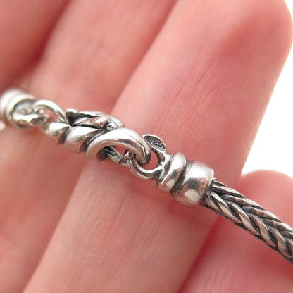 925 Sterling Silver Vintage Spiga Link Bracelet 7"