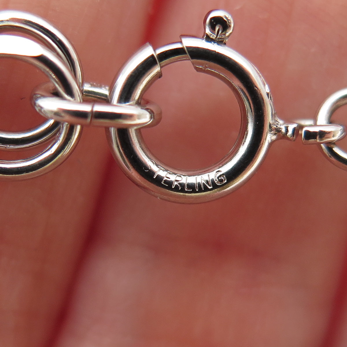 A&Z HAYWARD 925 Sterling Silver Vintage Double Rolo Link Bracelet 7"