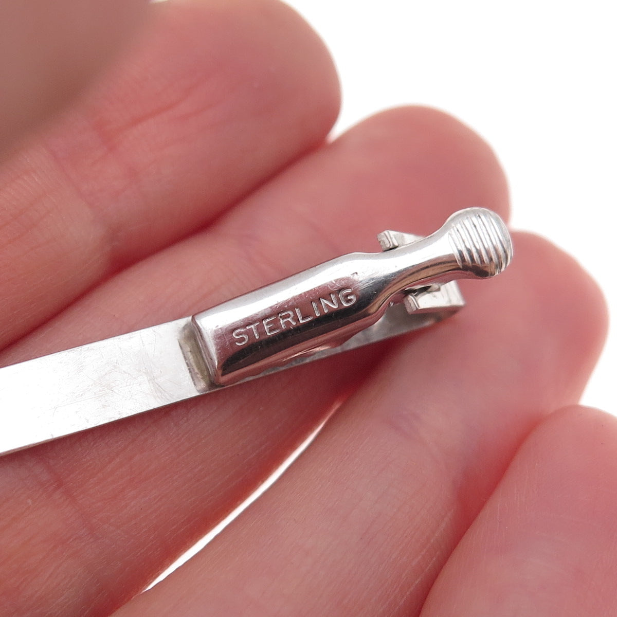 925 Sterling Silver Antique Art Deco Starburst Tie Clip
