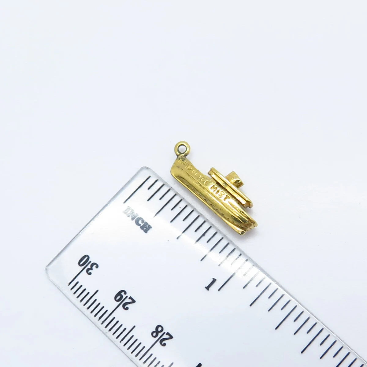 925 Sterling Silver Gold Plated Boat Pendant