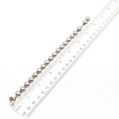 Tiffany & Co. 925 Sterling Silver Vintage HardWear Ball Beaded Bracelet 7.25"