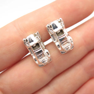 925 Sterling Silver Vintage Retro Car Cufflinks