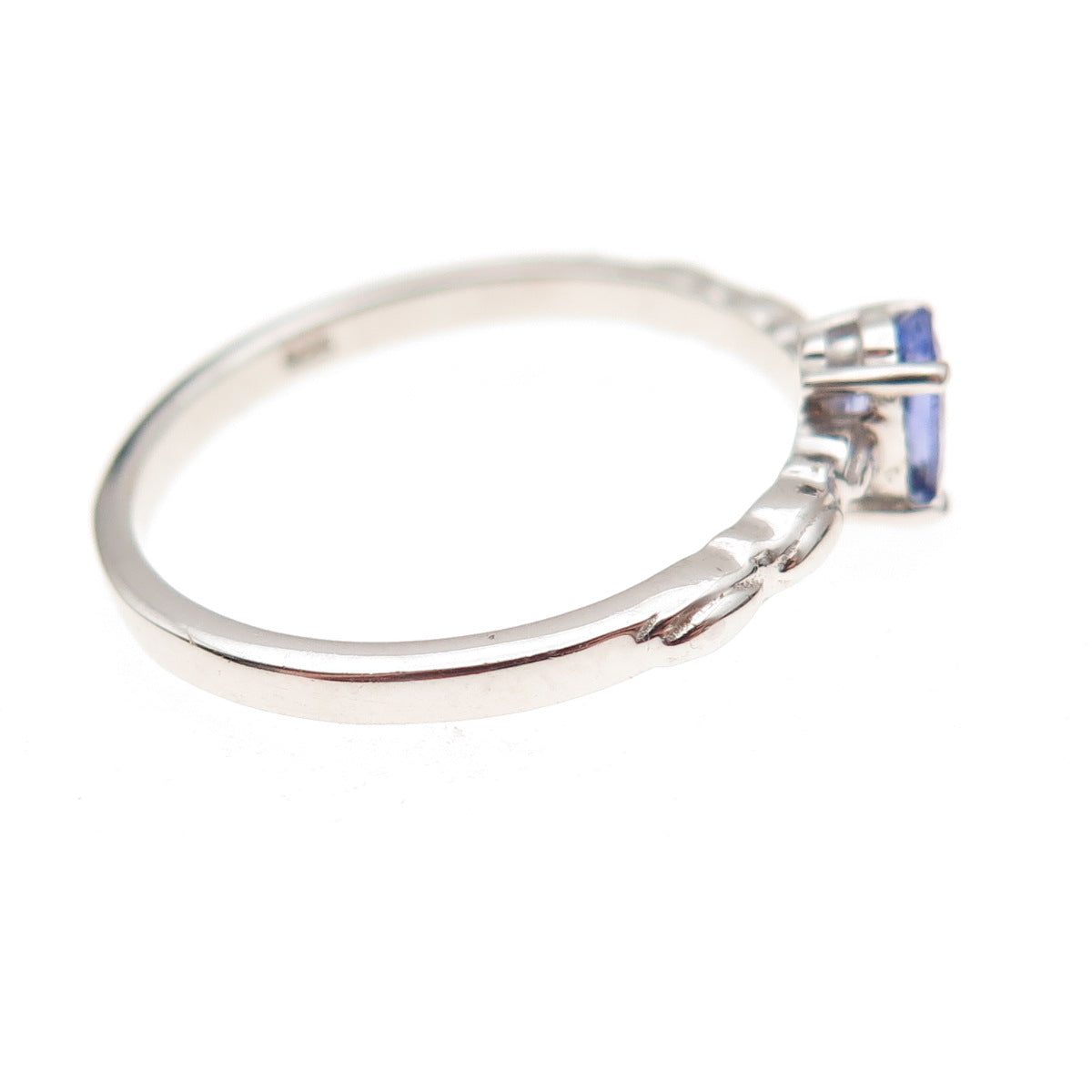 Chuck Clemency 925 Sterling Silver Real Oval-Cut Tanzanite Ring Size 8