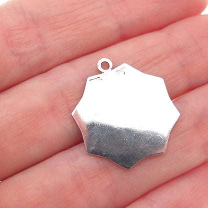 925 Sterling Silver Vintage Happy Birthday Charm Pendant