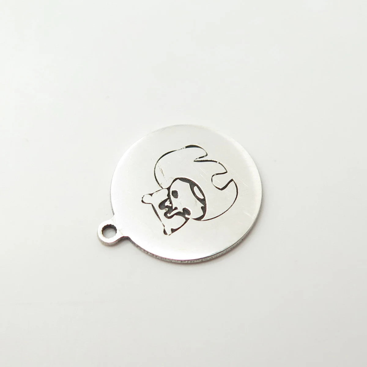 925 Sterling Silver USA Two In Town Hippopotamus Charm Pendant