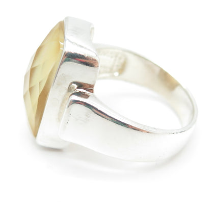 WHITNEY KELLY 925 Sterling Silver Vintage Real Doublet MOP Ring Size 11.25