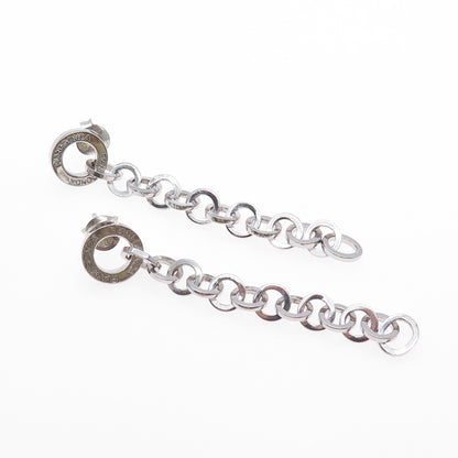 PIANEGONDA 925 Sterling Silver Italy Chain Drop Dangle Earrings