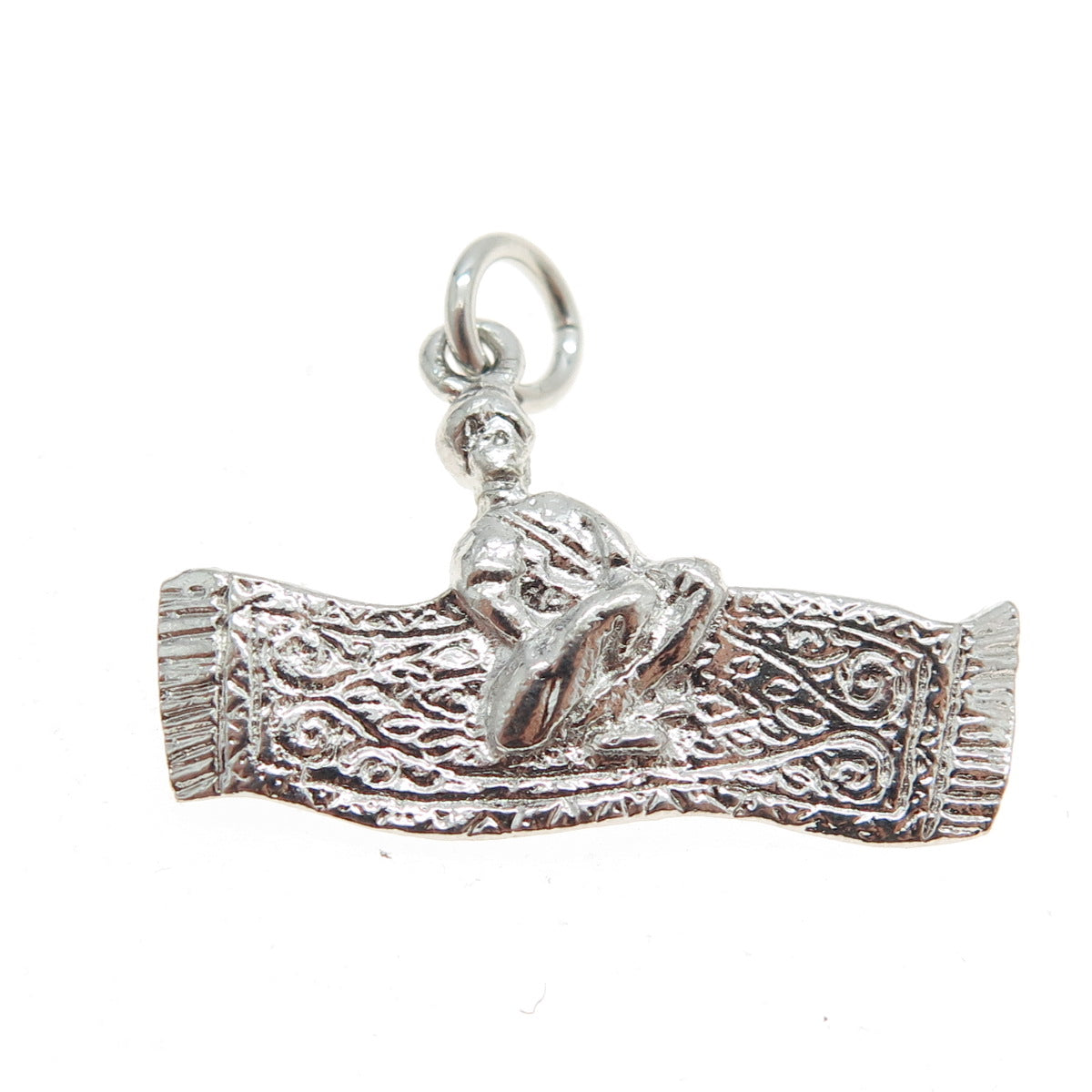 925 Sterling Silver Vintage Aladdin Magic Carpet Charm Pendant