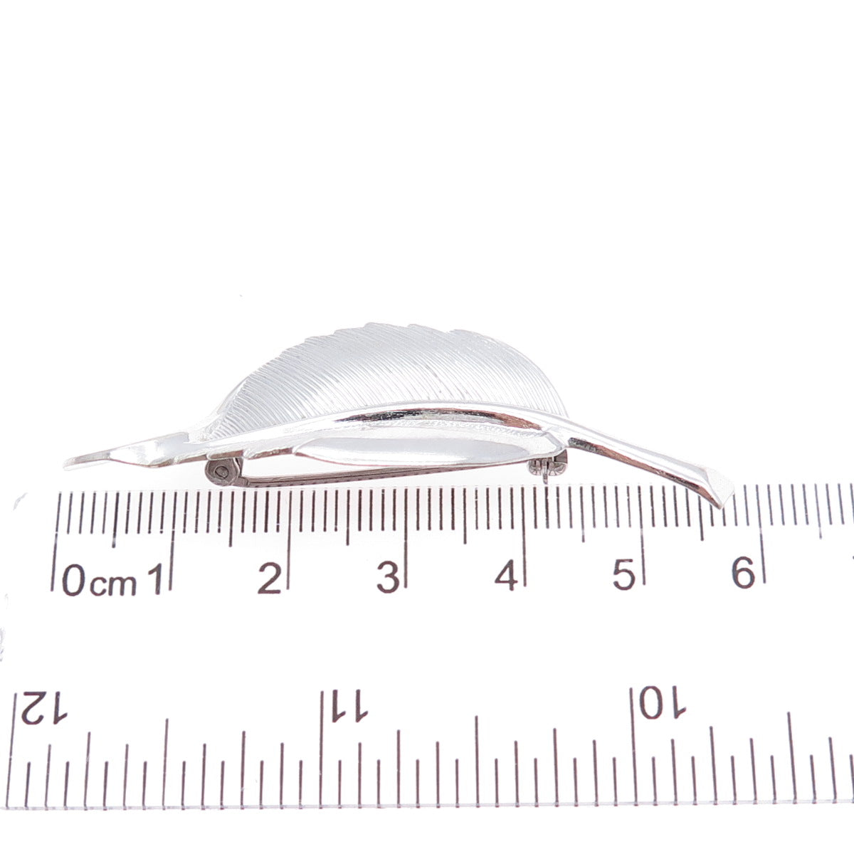 DANECRAFT 925 Sterling Silver Vintage Modenrist Floral Leaf Pin Brooch