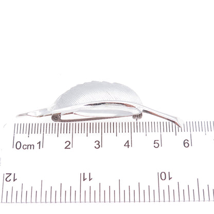 DANECRAFT 925 Sterling Silver Vintage Modenrist Floral Leaf Pin Brooch