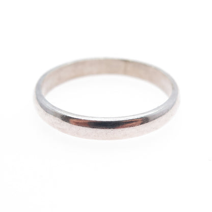 925 Sterling Silver Vintage Classic Wedding Band Ring Size 9.25