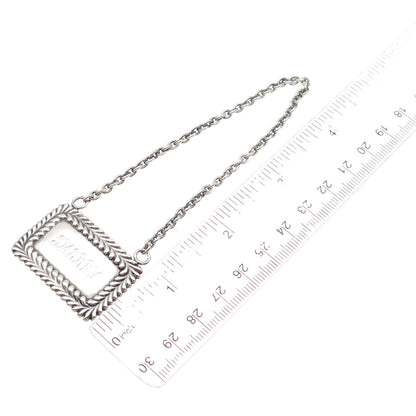 Tiffany & Co. 925 Sterling Silver Antique Art Deco Sherry Bottle Tag
