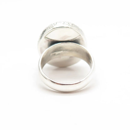 925 Sterling Silver Vintage Italy Sand Dollar Ring Size 8 1/4