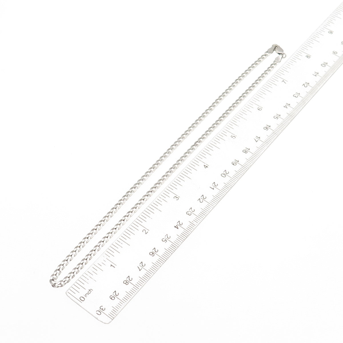 925 Sterling Silver Italy Cuban Chain Necklace 16"