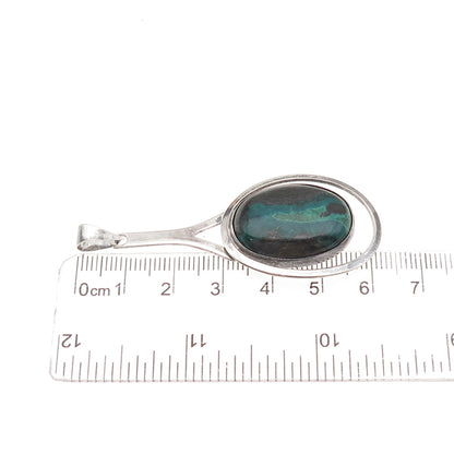 925 Sterling Silver Vintage Israel Real Eilat Modernist Oxidized Pendant