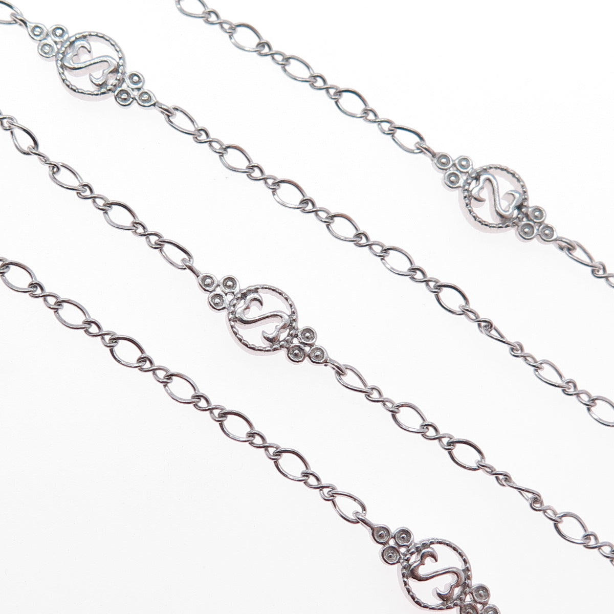 925 Sterling Silver Open Heart By The Yard Twisted Chain Necklace 36"